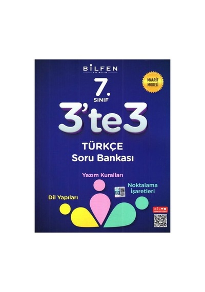 7. Sınıf Türkçe 3'te 3 Soru Bankası Bilfen Yayınları