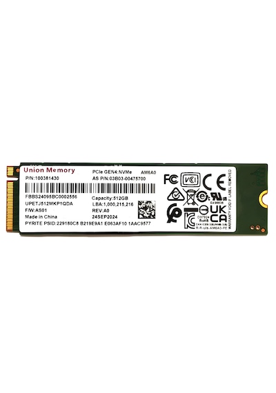 Union Memory Am6a0 512gb Gen4 3900-3100 Mb/s 2280 M2 Nvme Ssd