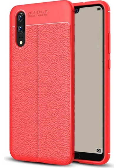Huawei P20 Kılıf Zore Niss Silikon Kapak Kırmızı