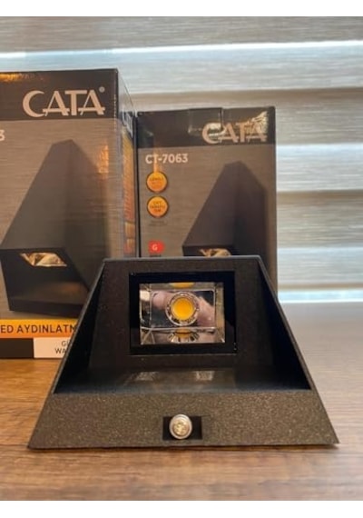 Ct-7063 Led Duvar Apliği 6w 3200k Sıcak Beyaz Ip54 Suya Dayanıklı Modern Dış Mekan Yukarı Aşağı Aydınlatma Abanoz
