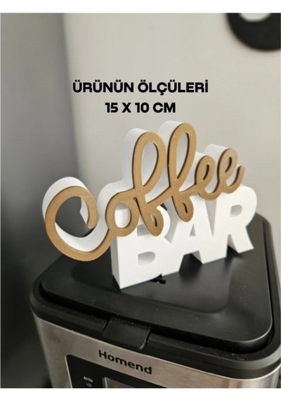 3dprototürk Kahve Köşesi Coffee Bar Yazılı Dekoratif Masaüstü Biblo