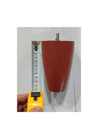 Klc Vidalı Oval Plastik 12 Cm Mobilya Dolap Kanepe Koltuk Baza Yükseltici Ayağı Ayakları Kahverengi Kahverengi