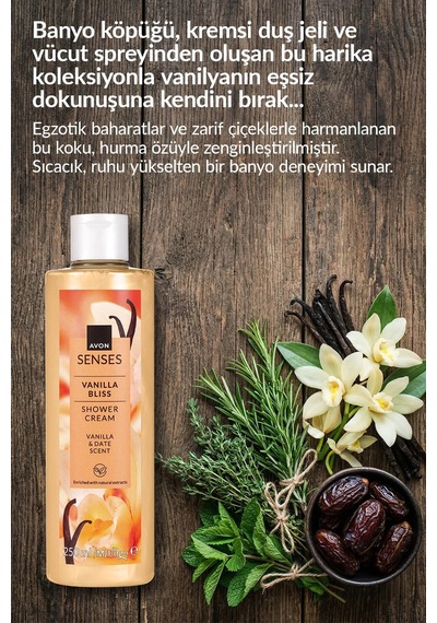Senses Vanilla Bliss Vanilya Ve Hurma Kokulu Duş Jeli 250 Ml. Diğer