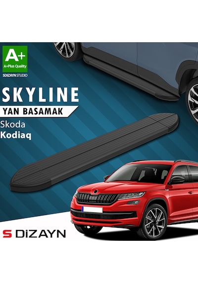 S-dizayn Skoda Kodiaq Skyline Siyah Yan Basamak 193 Cm 2017-2023 A+ Kalite