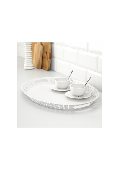 Ikea Romantisk Tepsi 52x39 Cm Beyaz