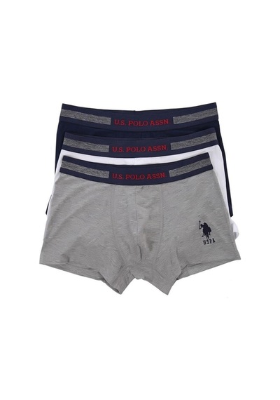 U.S. Polo Assn. U.s Polo Assn. 80155 Erkek 3 Lü Boxer-lacivert&grimelanj&beyaz Lacivert