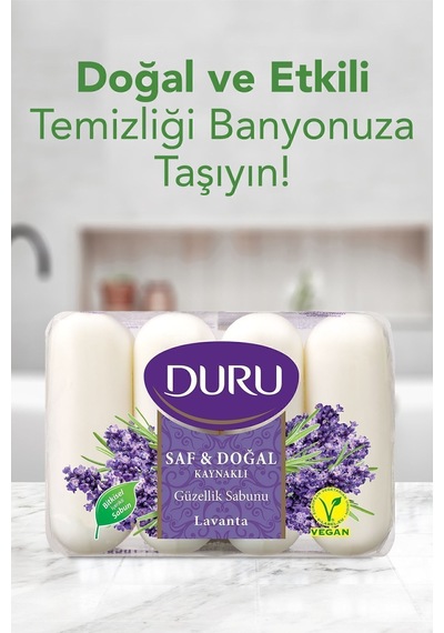 Saf & Doğal Kaynaklı Lavanta 16 Adet Güzellik Sabunu 4x280gr