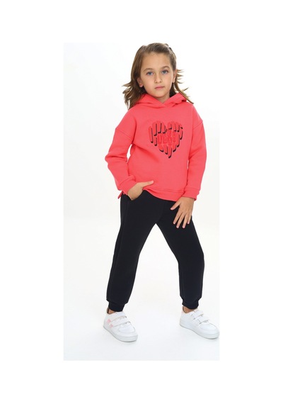 Toontoy Kids Toontoy Kız Çocuk 2'li Takım Baskılı Kapüşonlu Sweatshirt & Beli Paçası Lastikli Jogger Eşofman Altı - Renk Bloklu & 3 İplik Şardonlu Nar Çiçeği Toontoy Kids Toontoy Kız Çocuk 2'li Takım Baskılı Kapüşonlu Sweatshirt & Beli Paçası Lastikli Jogger Eşofman Altı - Renk Bloklu & 3 İplik Şardonlu Nar Çiçeği