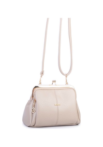 Nas Bag Burslu Klipsli Vintage Omuz Ve Çapraz Çanta 23x20 Cm Ebatlarındadır Kum Victoria Kum