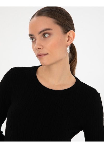 Pierre Cardin Kadın Siyah Kazak /triko 50316334-vr046 Siyah