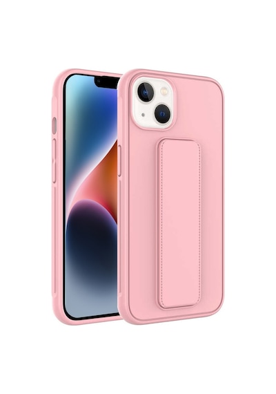 Apple Uyumlu iPhone 14 Plus Kapak Standlı El Tutacaklı Silikon Kılıf