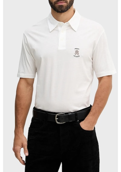 Armani Exchange Erkek Polo Xm002209 Af10364 U0009 Beyaz Beyaz