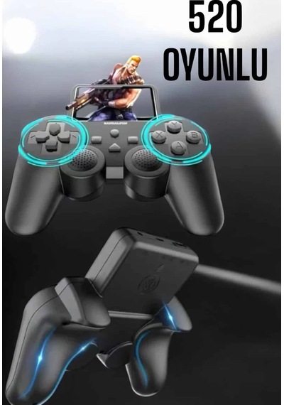 S10 Sup 520 Oyunlu Gamepad Tv Uyumlu Gamepad Mh-hs7402-7218 Siyah