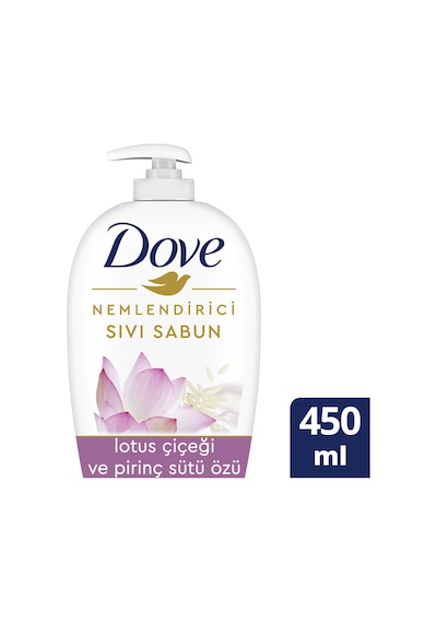2 Adet Dove Sıvı Sabun Lotus Ve Pirinç Sütü 450ml