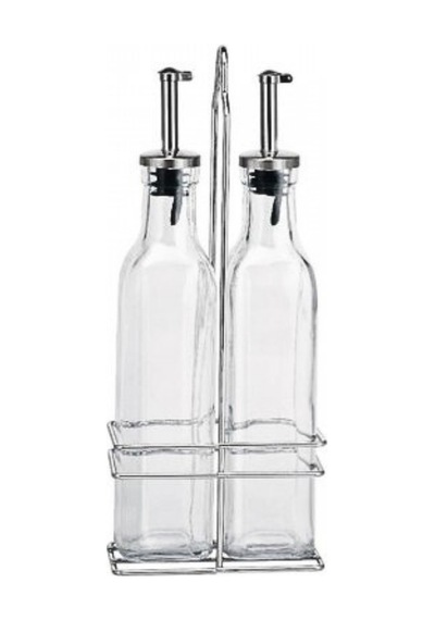 Standlı Cam Yağlık Sirkelik Seti - 2 Li Set - 300 Ml