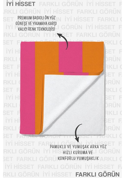 Çizgili Renk Bloklu Premium Plaj Havlusu-modern Resort Fuşya Turuncu Hızlı Kuruyan Mikrofiber Havlu Sisli Lavanta Çizgili Renk Bloklu Premium Plaj Havlusu-modern Resort Fuşya Turuncu Hızlı Kuruyan Mikrofiber Havlu Sisli Lavanta