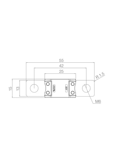 Mega Compact Sigorta 200a Mavi 200 Amper Dc Bakır