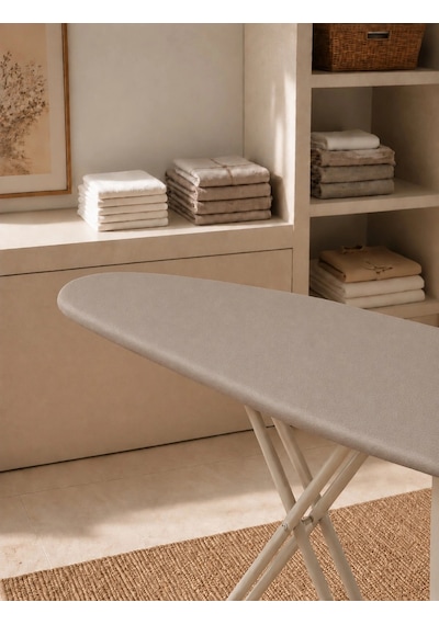 Pionny Duck Kumaş Keçeli Ütü Masası Kılıfı - 55x140 Cm - Latte Çok Renkli
