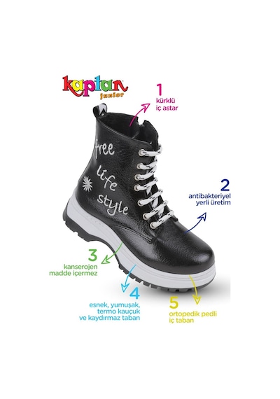 Kaptan Junior Kız Çocuk Botu Ortopedik Içi Kürklü (509562797)