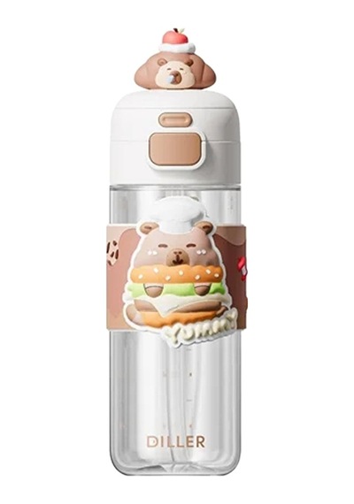 2 Adet Diller Tritan Matara 600 Ml Boyun Askılı D2551 Diğer