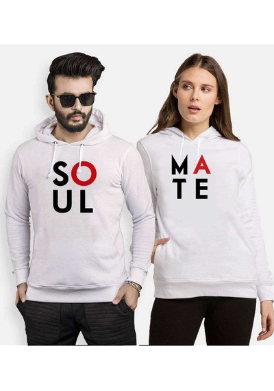 Tshirthane Soul Mate Sevgili Kombinleri Kapüşonlu Kombini (528222356)