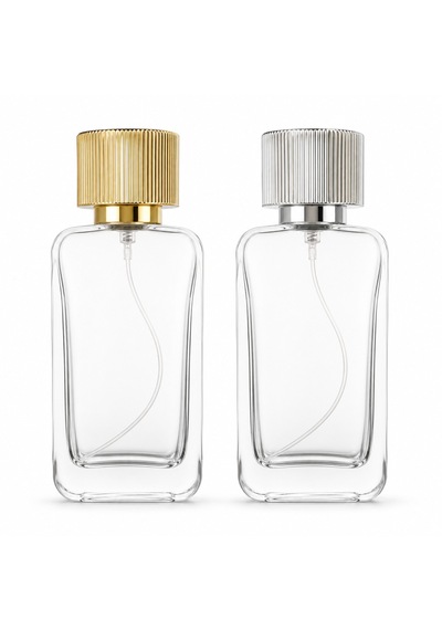 20 Adet Boş Cam Parfüm Şişe, 80 Ml Dikdörtgen Model, Şeffaf