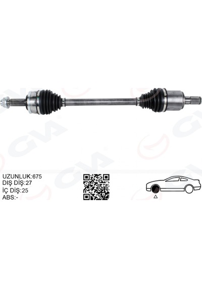 Komple - 705 - Aks Sol Hyundaı Bayon 1.0l 1.4l G3le G4lc 21- 25x27 Komple - Dpmıx-hb - Boy 675mm Hyundai