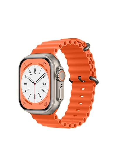 Newface - 694 - Apple Watch Uyumlu 38mm Ocean Kordon - Csmo-tex - - Turuncu