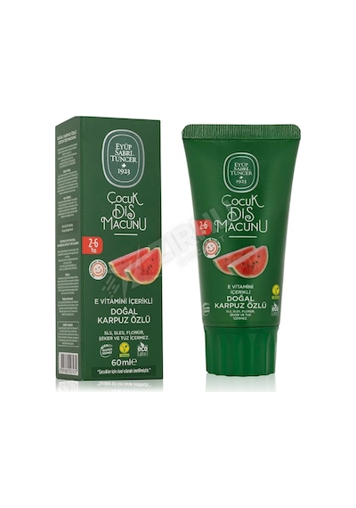 2 Adet Eyüp Sabri Tuncer Doğal Karpuz Özlü Çocuk Diş Macunu 60 Ml