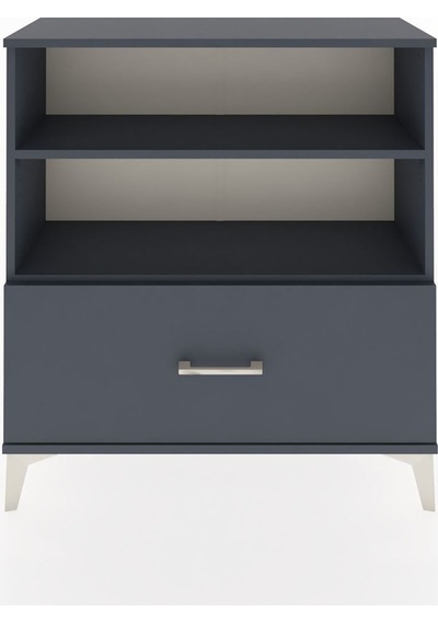 Arges Şifonyer 2 Raflı Tek Çekmeceli 88x30x96 Antrasit-antrasit Antrasit