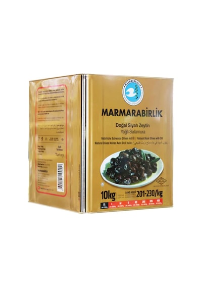Marmarabirlik Mega 201-230 KB XL Siyah Zeytin Teneke 10 KG