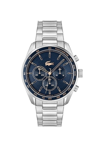Lacoste 2011380 Quartz Çelik Gri Mavi Kadran 42 Mm Erkek Kol Saati