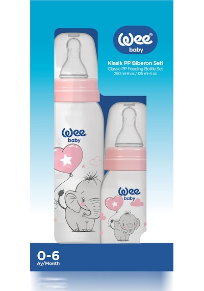 Wee Baby Klasik Biberon Seti 125 ML + 250 ML Pembe