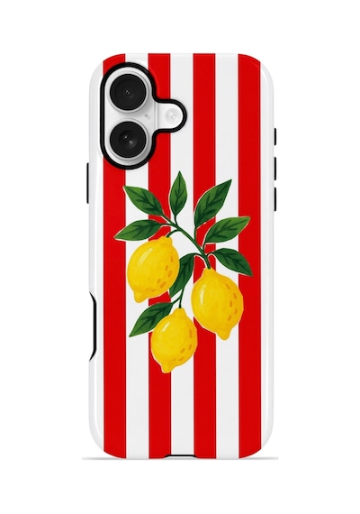 Apple iPhone Uyumlu 17 Vorian Çift Katmanlı Magsafe Kılıf Lemon Parade Red
