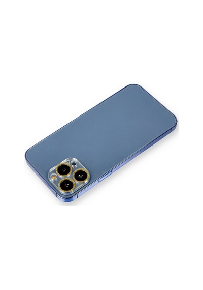 Apple İphone 12 Pro Uyumlu Shine Kamera Lens Koruma Cam - Gold