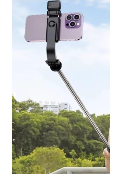 R1s-l Bluetooth Kumandalı 170cm Tripod Led Işıklı Selfie Çubuğu Telefon Tripodu