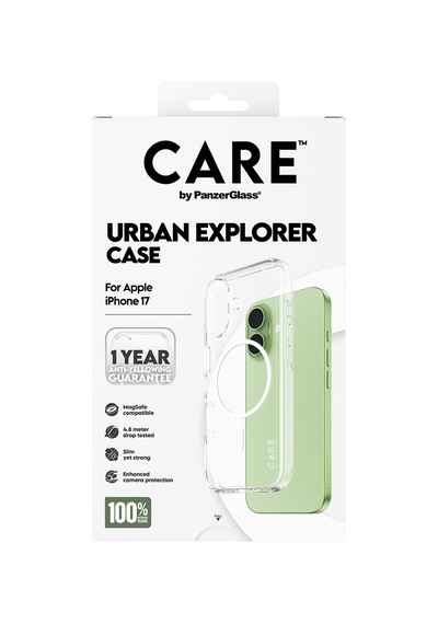 Care By Panzerglass Flagship Apple Uyumlu iPhone 17 Transparent Urban Explorer Beyaz Magsafe Kılıf