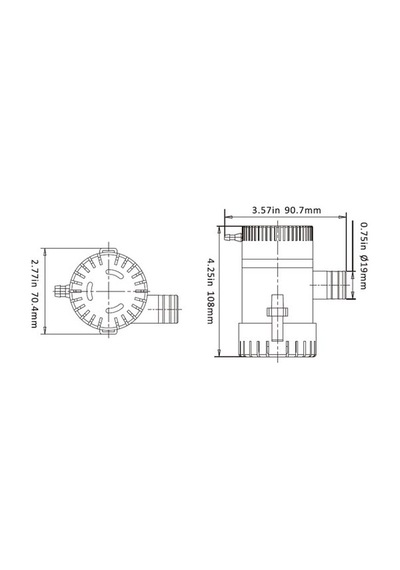 Sealux Marine Sintine Pompa 500gph 12v