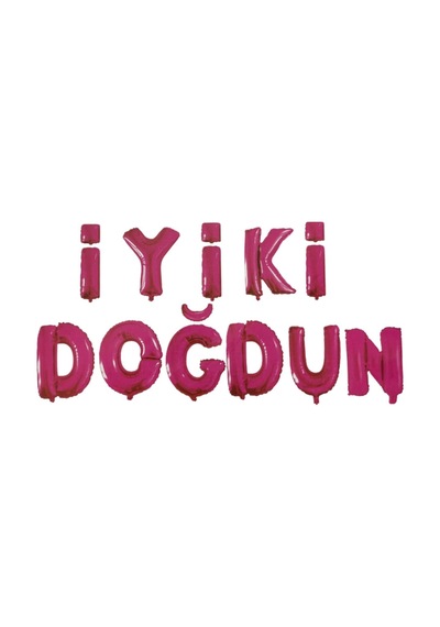 İyi Ki Doğdun Yazılı Ayrı Harf Folyo Balon 40cm 16inç PEMBE