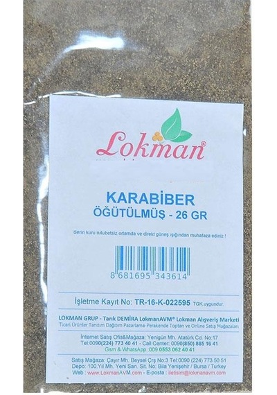 Lokman Öğütülmüş Karabiber 26 G