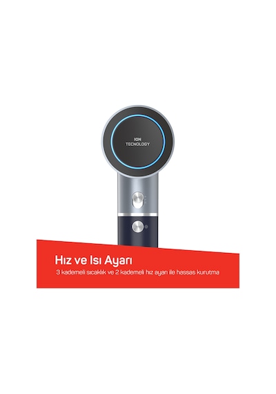 Arzum AR5169 Revolution Profesyonel İyonlu Saç Kurutma Makinesi 1600W, BLDC Motoru, Platin Gri