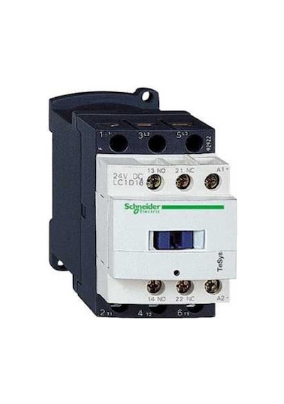 Schneider 18A 1NA+1NK 24V AC 50/60Hz 7,5kW  Güç Kontaktörü