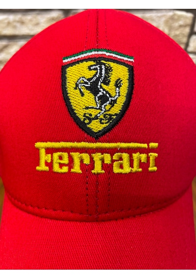 Hamze Ferrari Nakışlı Unisex Beyzbol Cap Şapka Kırmızı