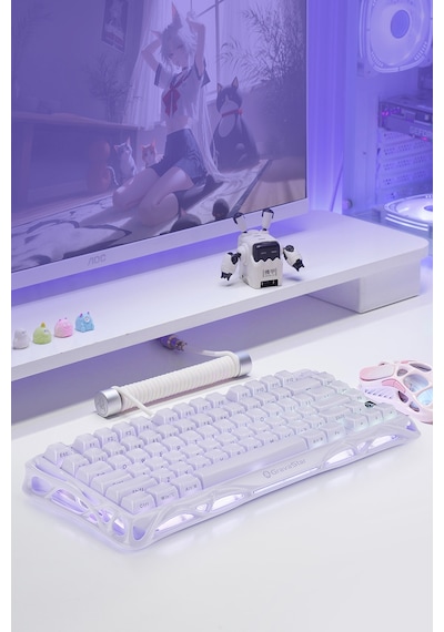 Gravastar Mercury V75 He Hall Effect Manyetik Switch Gaming Klavye, Hot-swappable, Rapid Trigger, 80