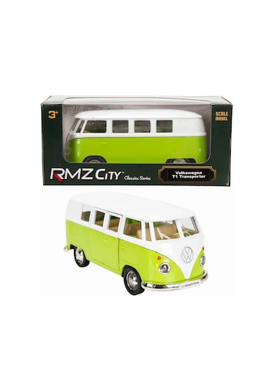 1:32 Rmz City Alman Klasikleri Serisi Die Cast Çek Bırak Model Araba - Yeşil Volkswagen T1 Transport
