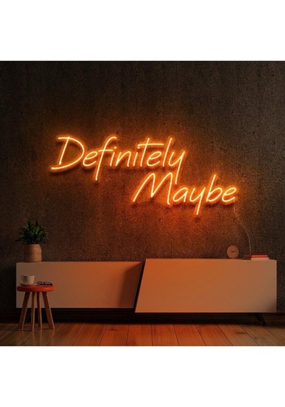 Definitely Maybe Yazılı Neon Tabela Turuncu