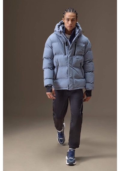 Defacto Su İtici Regular Fit Kapüşonlu Rüzgar Geçirmez Şişme Mont E9485ax25wngr530 Gri-gr530