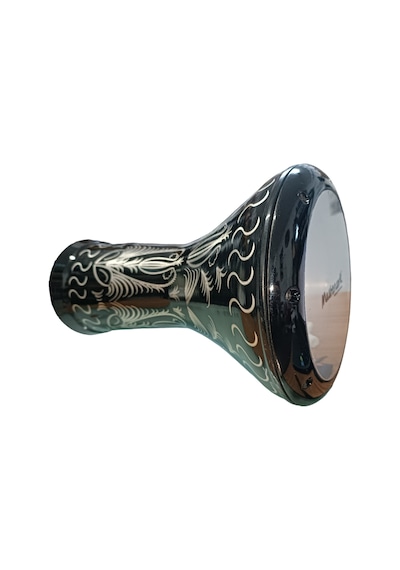 Siyah İşlemeli Çömlek Darbuka Masterwork Mısır Darbuka