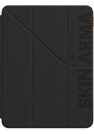 Apple Uyumlu iPad  Air 11 2024 Kılıf Skinarma Baskı Tasarımlı 360 Tam Koruma Standlı Gamma Kılıf Siyah