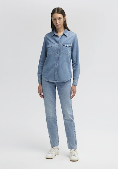 Mavi - Merida All Blue İndigo Mavisi Jean Gömlek 1210662-86492 Mavi